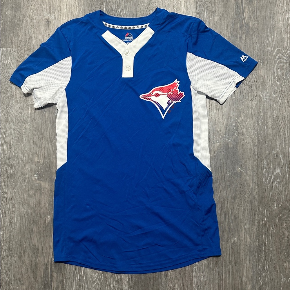 NWOT Toronto Blue Jays — Majestic Coolbase 2-Button Jersey — Size Men’s Small